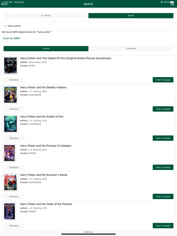 Capturas de tela do Springfield-Greene Cty Library iPad 