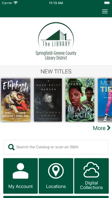 Capturas de tela do Springfield-Greene Cty Library