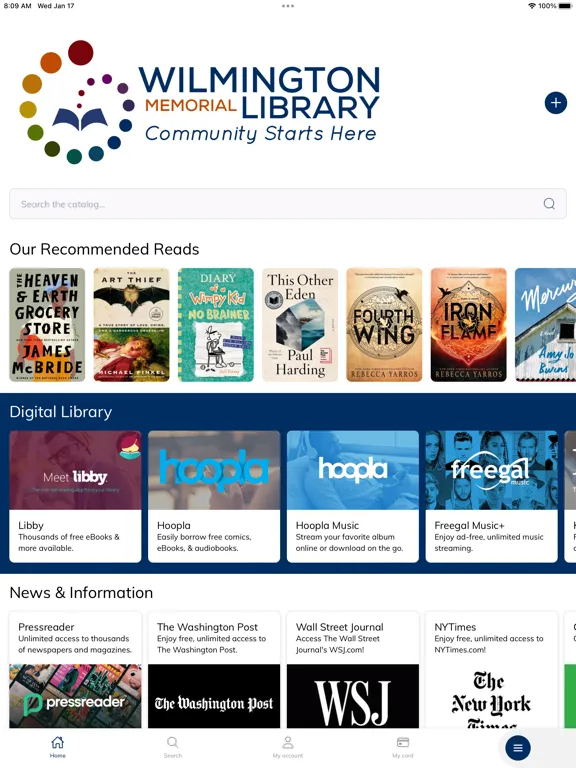 WilmLibrary iPad سکرین شاٹس