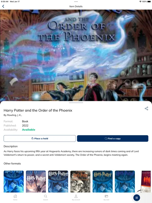 WilmLibrary iPad سکرین شاٹس