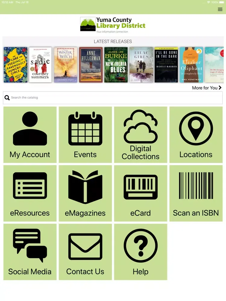 Capturas de pantalla de Yuma County Library App iPad 