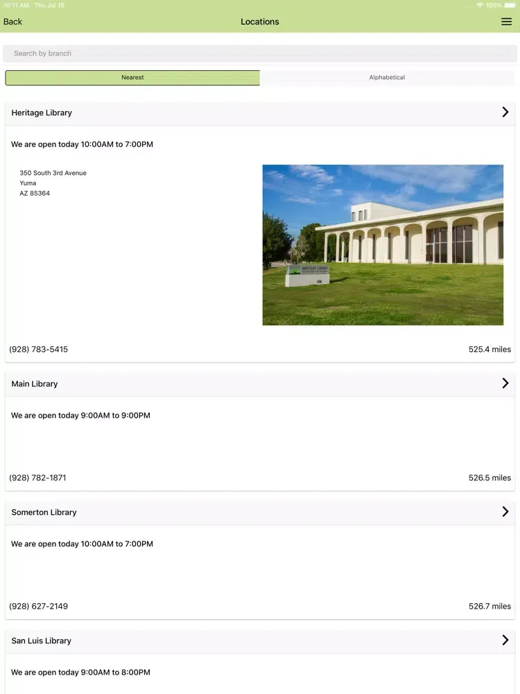 Capturas de pantalla de Yuma County Library App iPad 