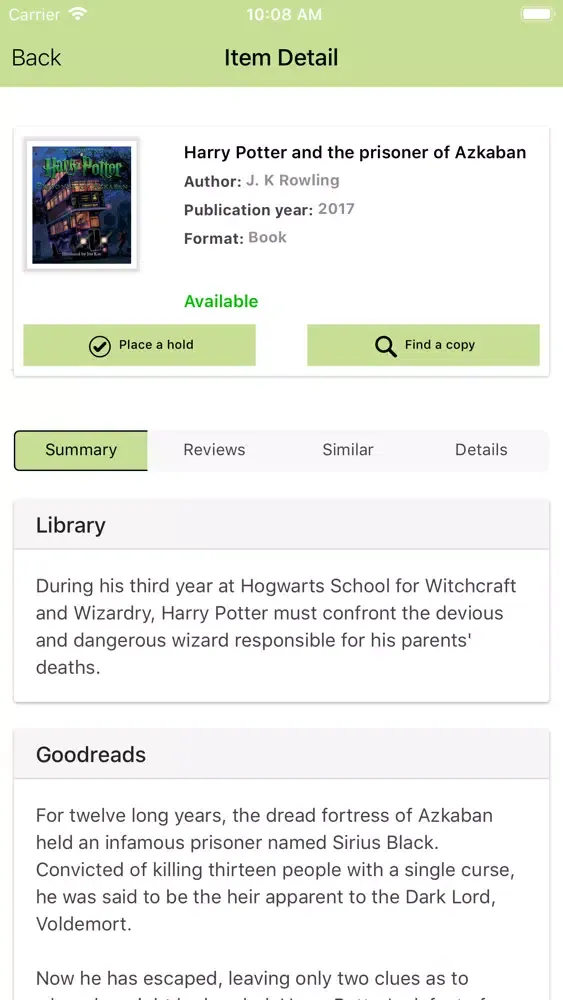 Capturas de pantalla de Yuma County Library App