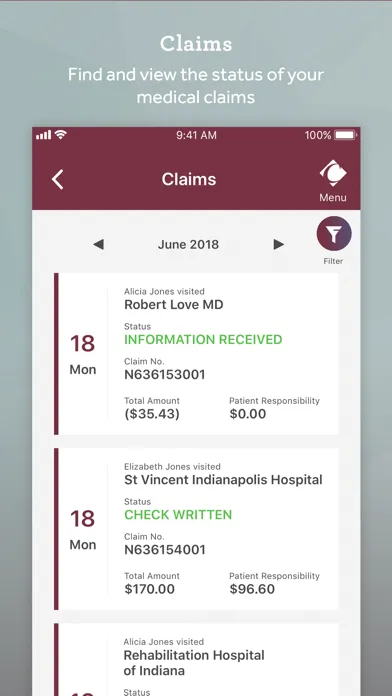 Tangkapan skrin CCH Health