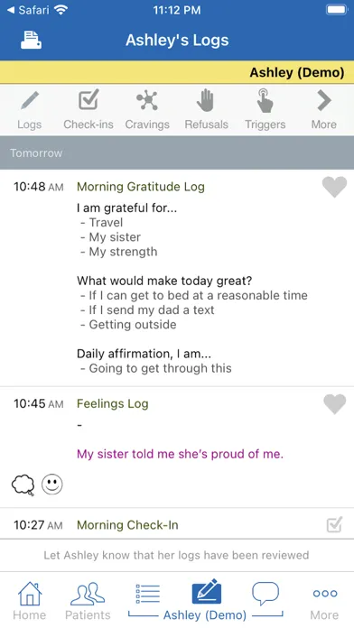 Zrzuty ekranu Recovery Connect Counselor CMS