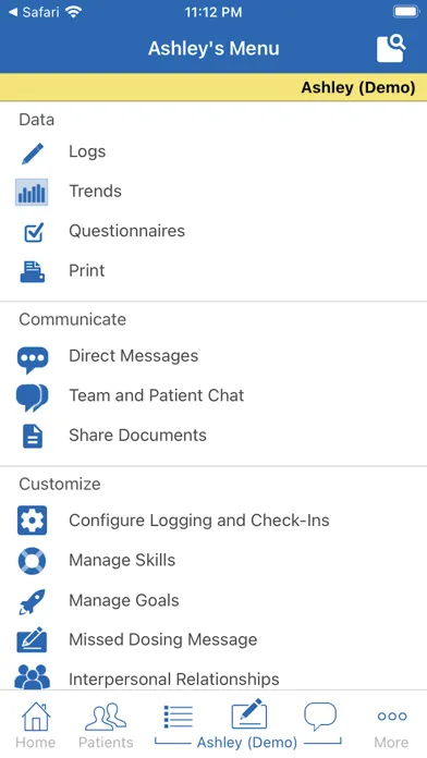 Zrzuty ekranu Recovery Connect Counselor CMS