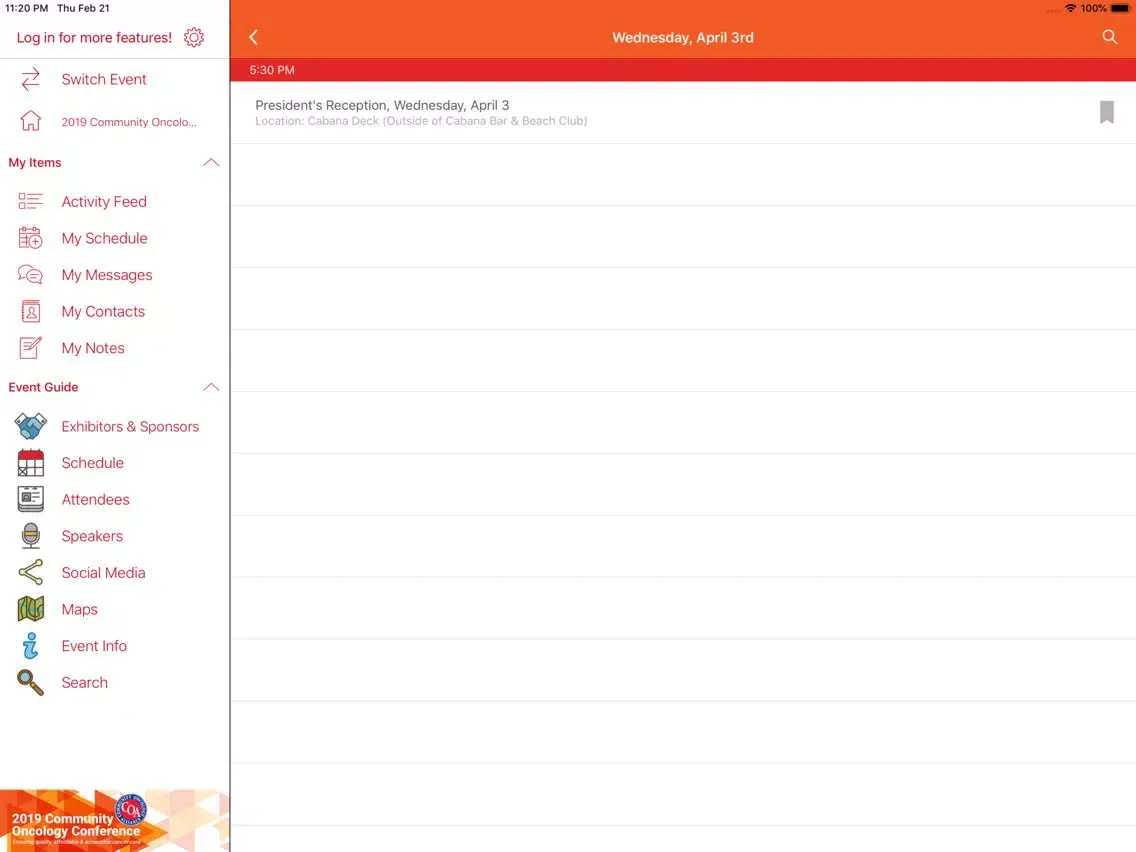 Capturas de pantalla de Community Oncology Conference iPad 