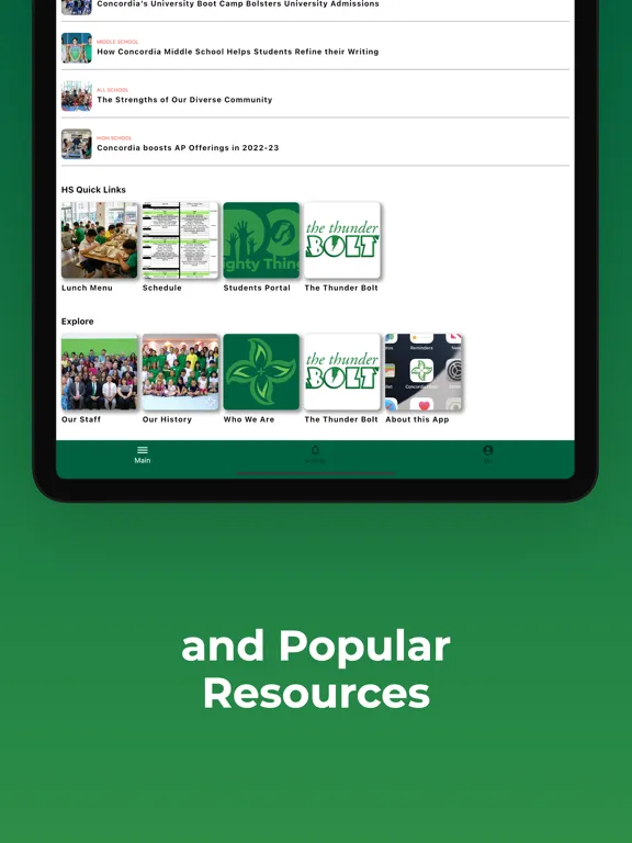 Concordia Hanoi App iPad  Screenshots