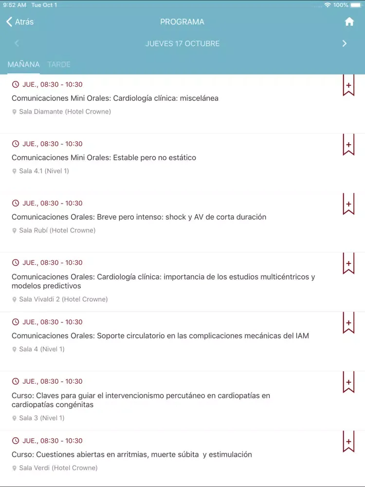 Congreso SEC 2019 iPad  Screenshots