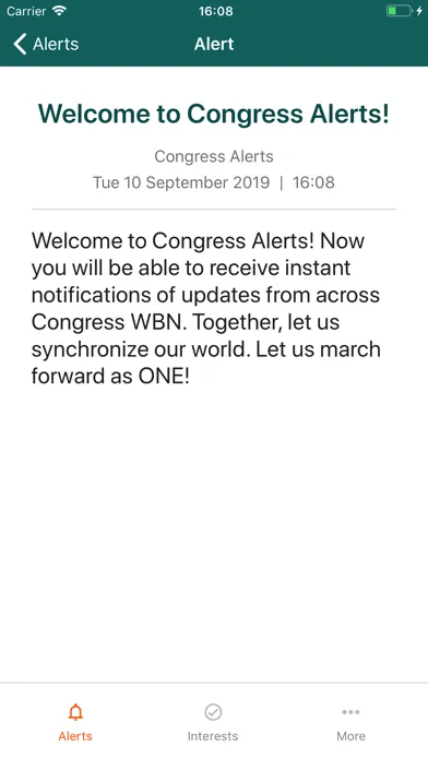 Capturas de pantalla de Congress Alerts