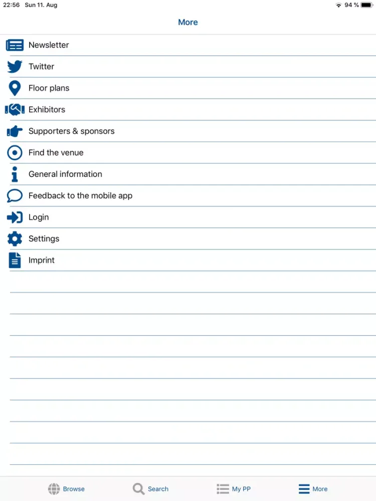 EMS2019 iPad  Ekran Görüntüleri