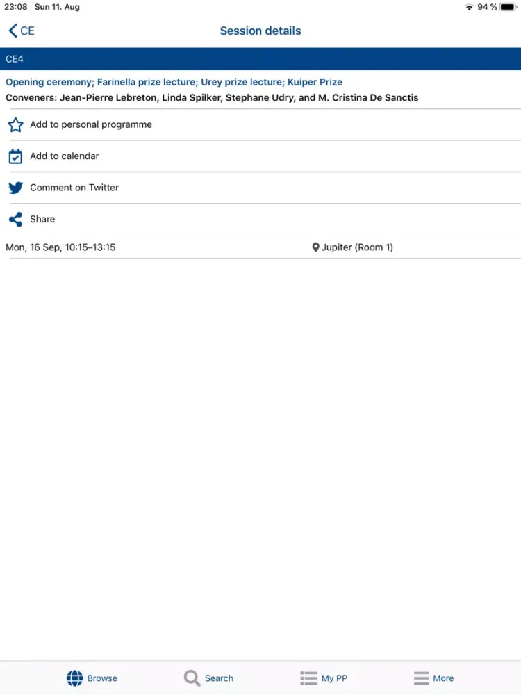 Capturas de pantalla de EPSC-DPS2019 iPad 