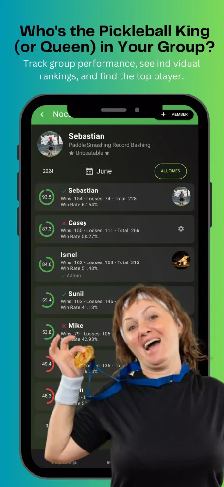 Pickleball Scorekeeper Doubles Screenshots