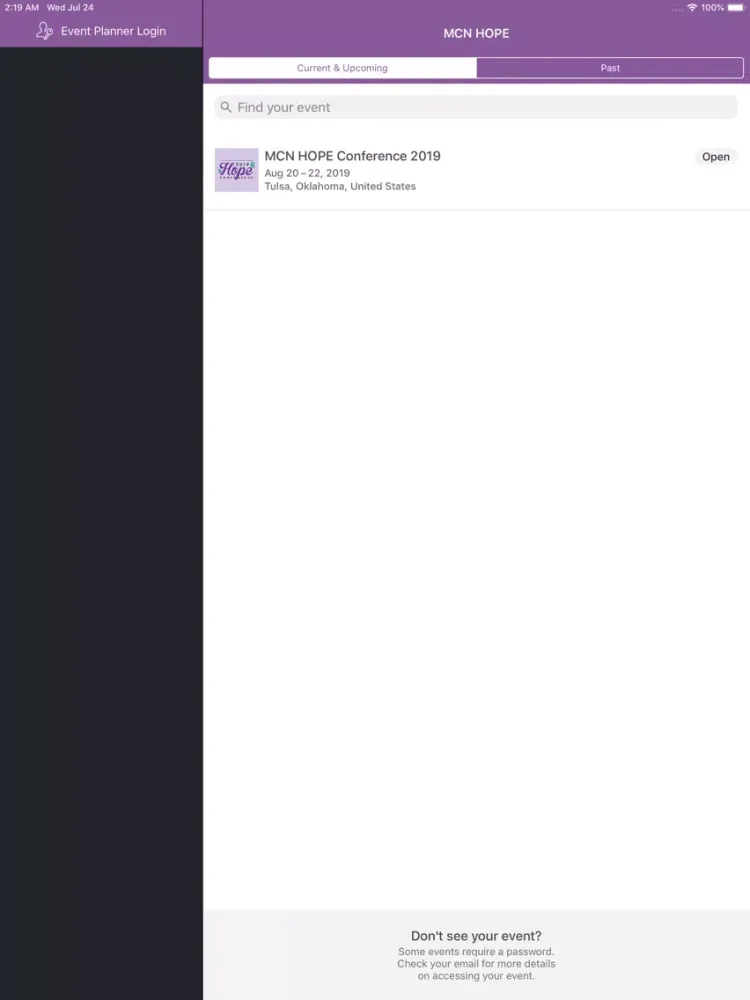 Screenshot di MCN BHS Conferences iPad 