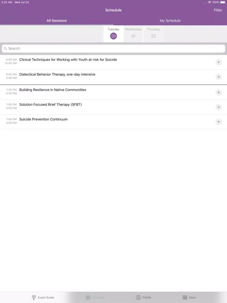 Screenshot di MCN BHS Conferences iPad 
