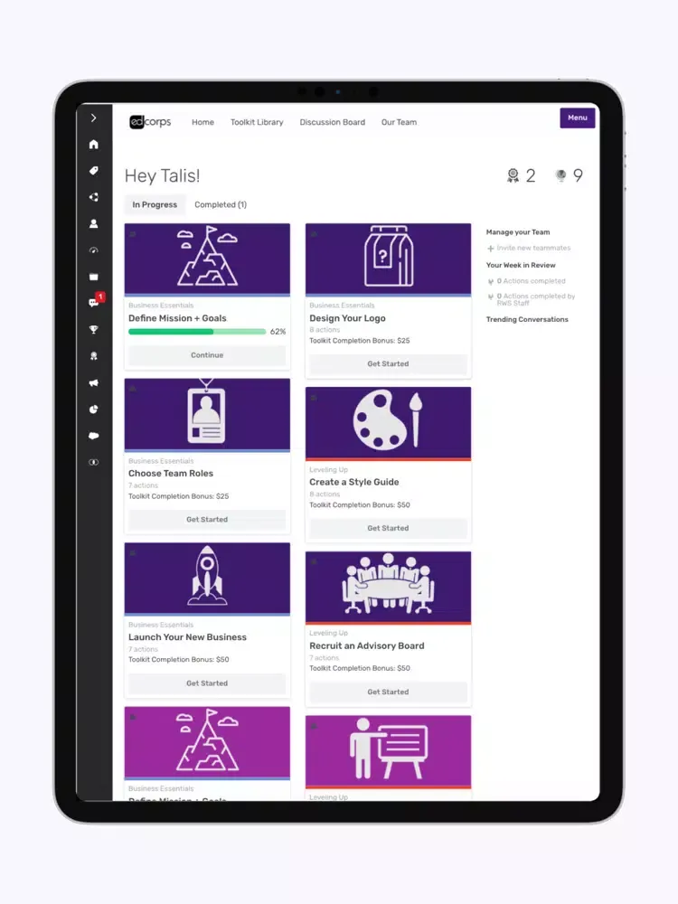 تصاویر EdCorps Toolkit Portal by RWS iPad 