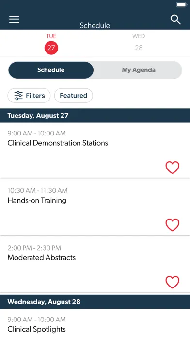 CRF Events Screenshots