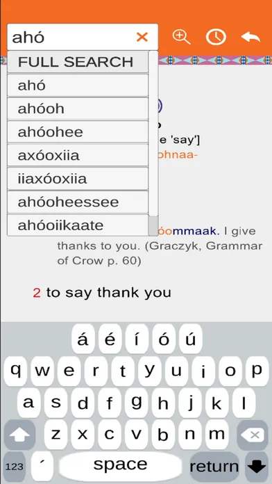 Crow Mobile Dictionary Screenshots