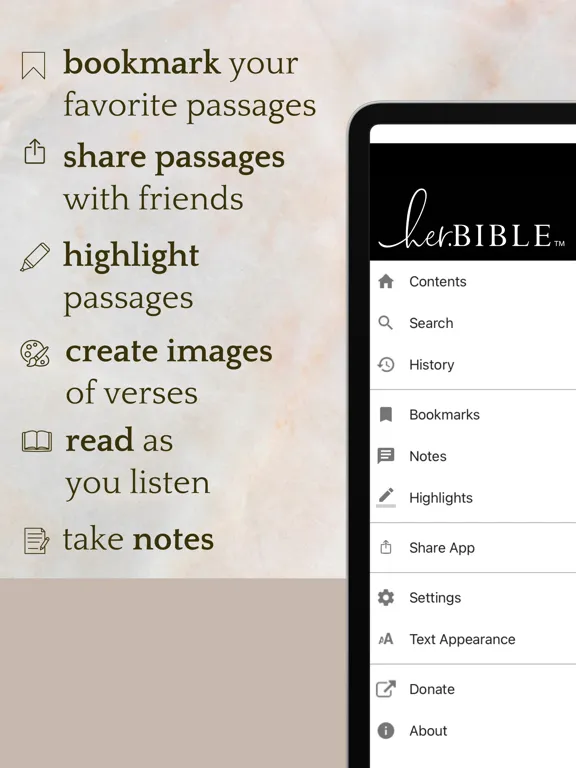 her.BIBLE Women's Audio Bible iPad 應用截圖