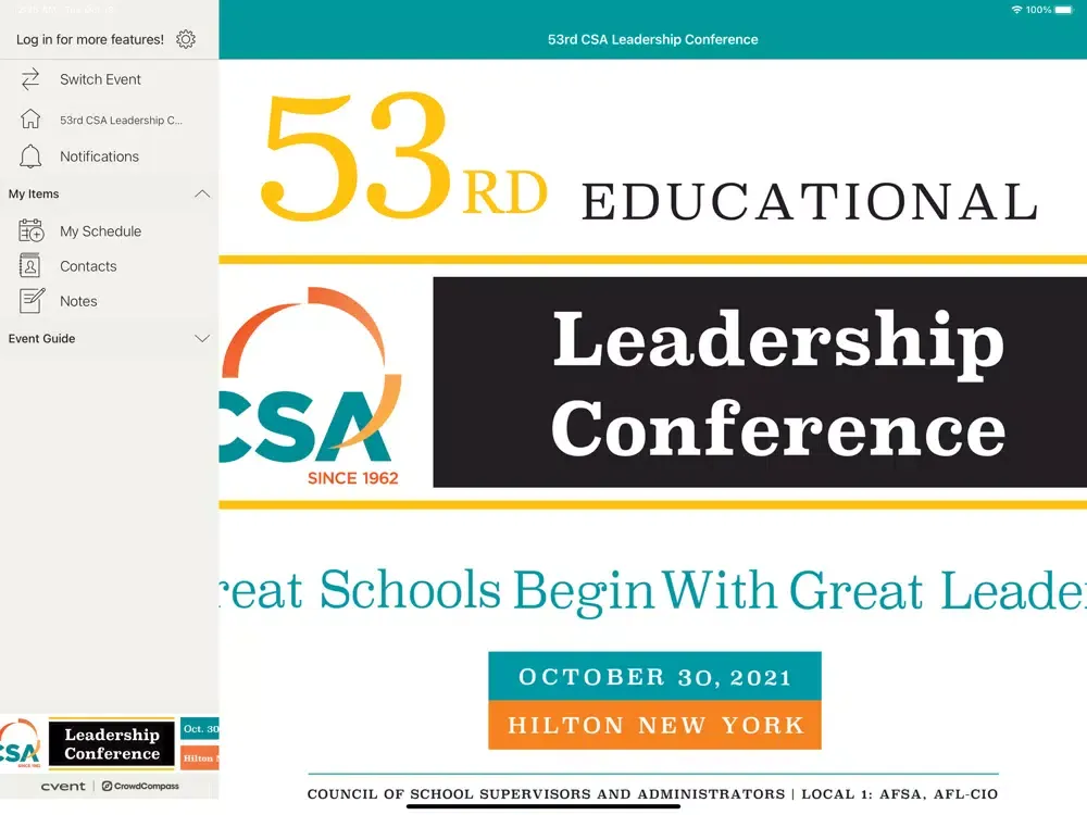Скриншоты CSA Leadership Conference iPad 