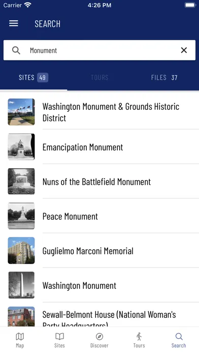 Capturas de pantalla de DC Historic Sites