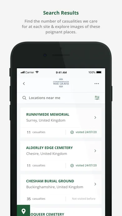 CWGC War Graves Screenshots
