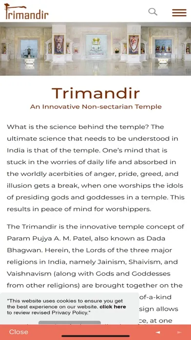 Capturas de pantalla de Trimandir-Non Sectarian Temple