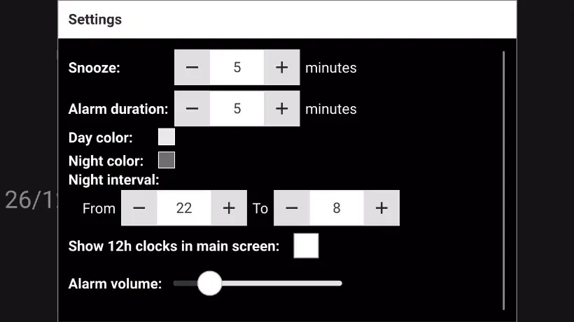 Bedroom clock Screenshots