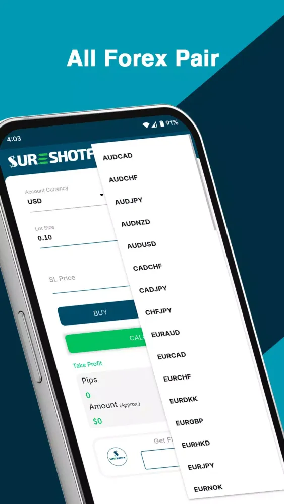 SureShotFX - Pip Calculator স্ক্রিনশট