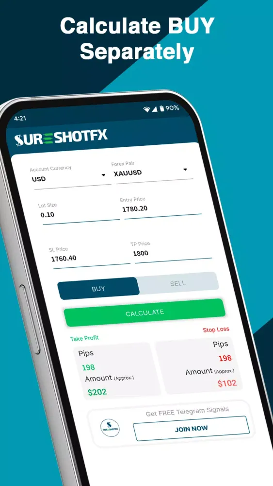 SureShotFX - Pip Calculator স্ক্রিনশট