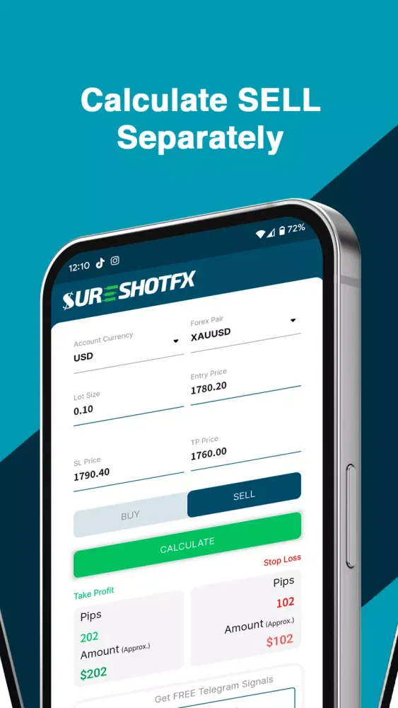 SureShotFX - Pip Calculator স্ক্রিনশট