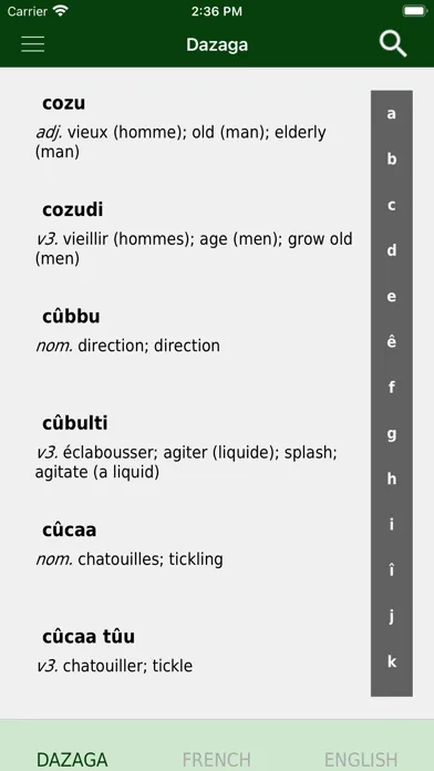 Dazaga dictionary Screenshots