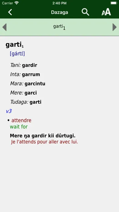 Dazaga dictionary Screenshots