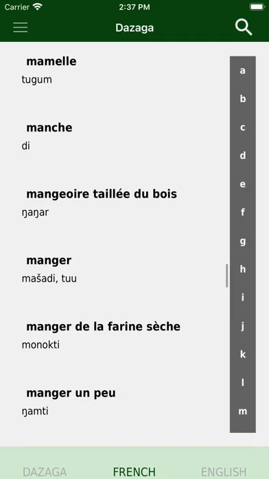 Dazaga dictionary Screenshots