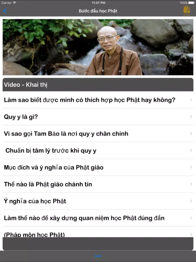 Ảnh chụp màn hình của Bước đầu học Phật iPad 
