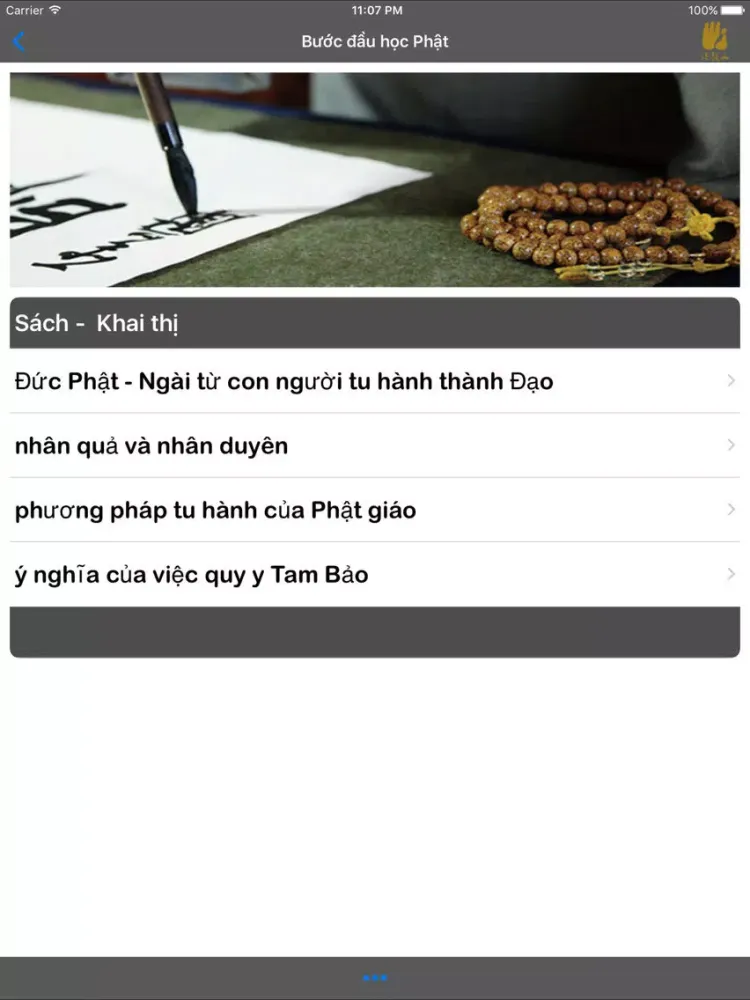 Ảnh chụp màn hình của Bước đầu học Phật iPad 