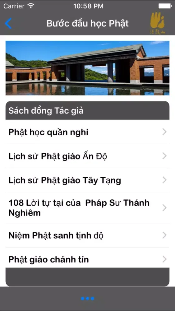 Ảnh chụp màn hình của Bước đầu học Phật