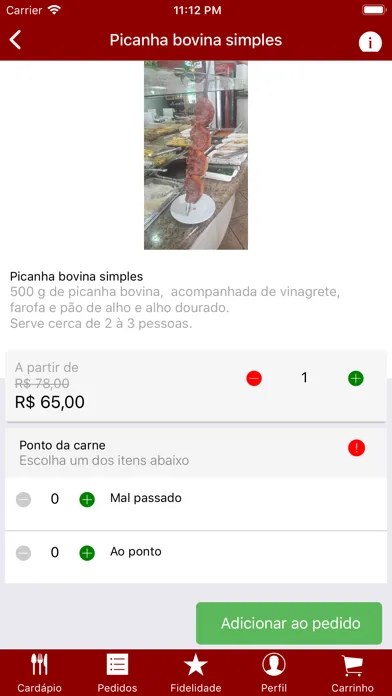 Capturas de tela do Restaurante Sabor e Aroma