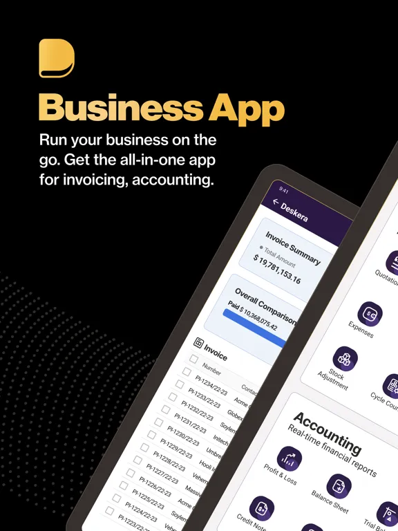 Deskera: Business & Accounting iPad 应用截图