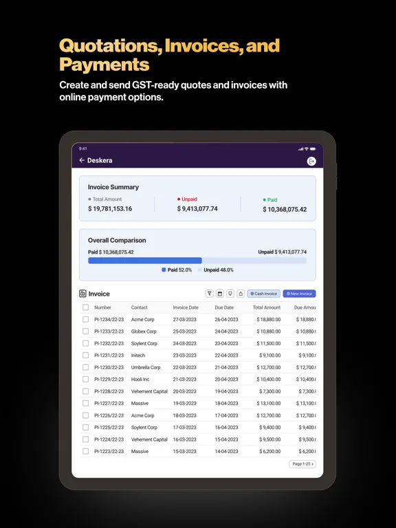 Deskera: Business & Accounting iPad 应用截图