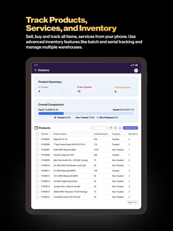 Deskera: Business & Accounting iPad 应用截图