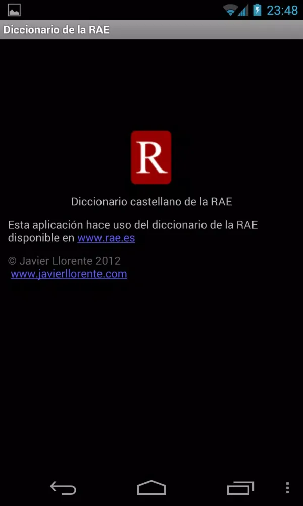Diccionario de la RAE سکرین شاٹس