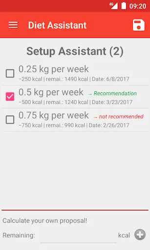 Calorie counter Calories!应用截图