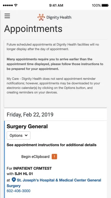 my portal. by Dignity Health سکرین شاٹس