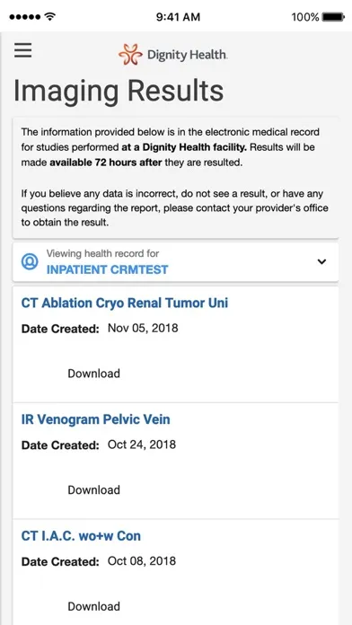 my portal. by Dignity Health سکرین شاٹس