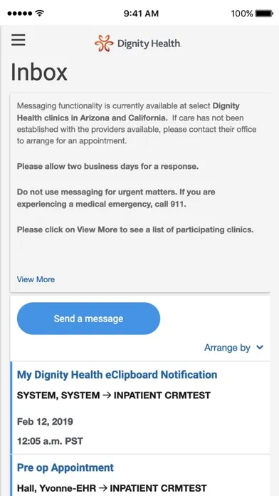 my portal. by Dignity Health سکرین شاٹس