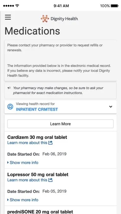 my portal. by Dignity Health سکرین شاٹس