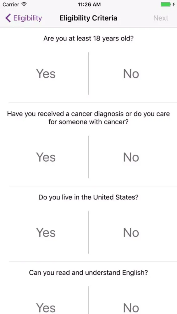 Cancer Distress Coach Ekran Görüntüleri