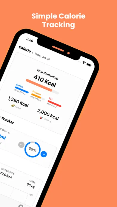 Calorio: Nutrition Tracker سکرین شاٹس