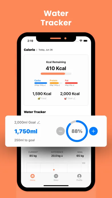 Calorio: Nutrition Tracker سکرین شاٹس